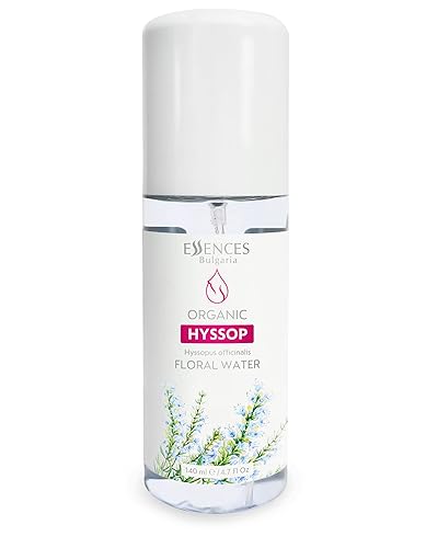 Essences Bulgaria Agua floral de hisopo orgánico Hyssopus officinalis 47 fl oz 100 natural Spray para cara cuerpo cabello excelente después del
