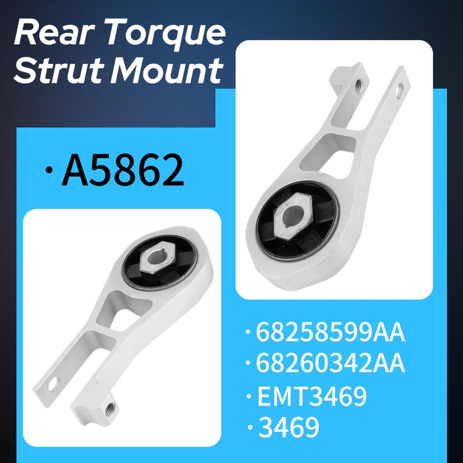 Engine Motor Mount Compatible with 2015-2020 Jeep Renegade 2017-2020 Jeep Compass 2.4L 2016-2018 Fiat 500X Replace 68258599AA 68363755AA 68363756AA 3PCS Engine Motor Transmission Mount