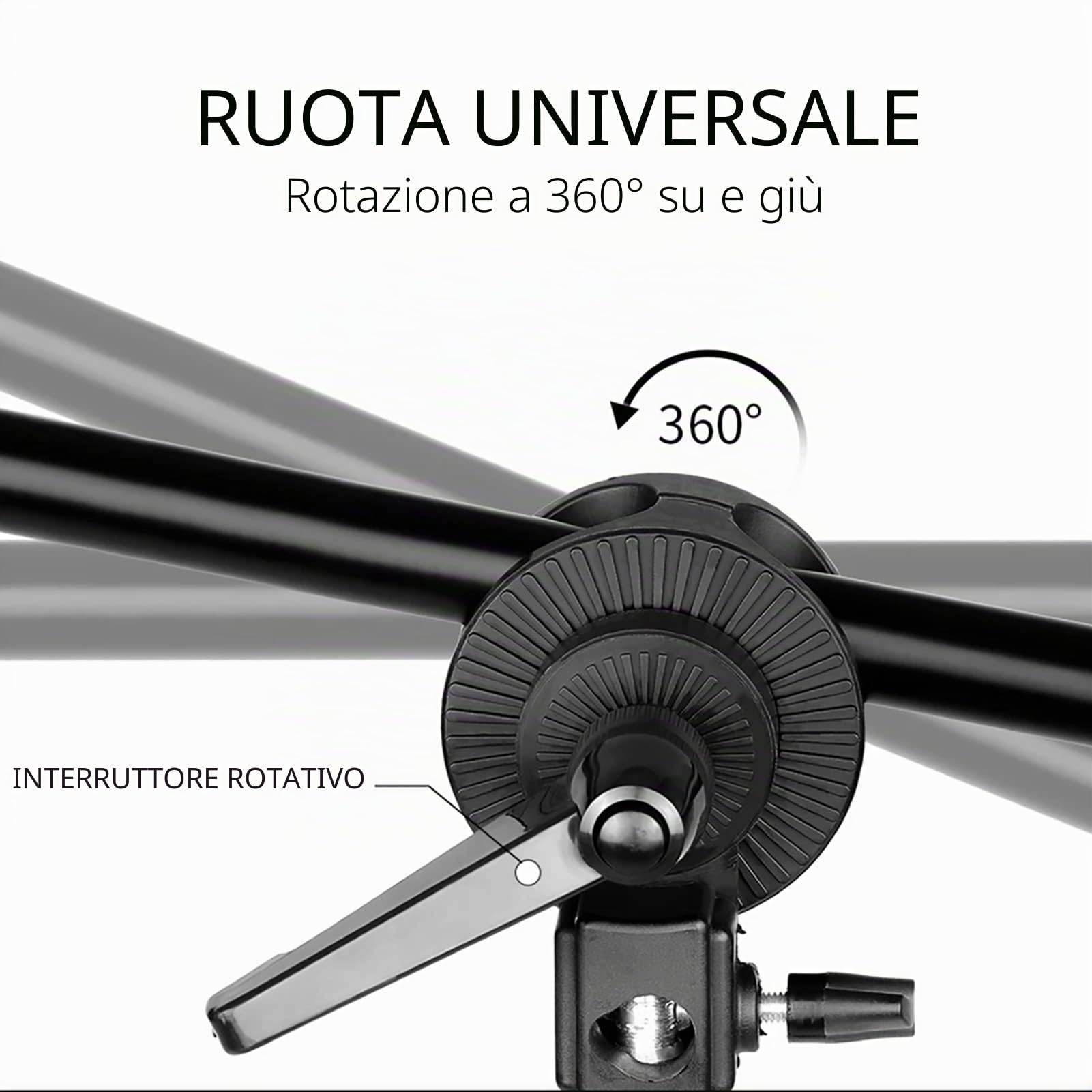 Set Softbox per studio fotografico, Andoer, 3 x 50 x 70 cm, Softbox con 3 lampade fotografiche da 135 W, treppiedi per luce da 2 m, braccio braccio per YouTube, Tiktok, riprese video, ritratti,