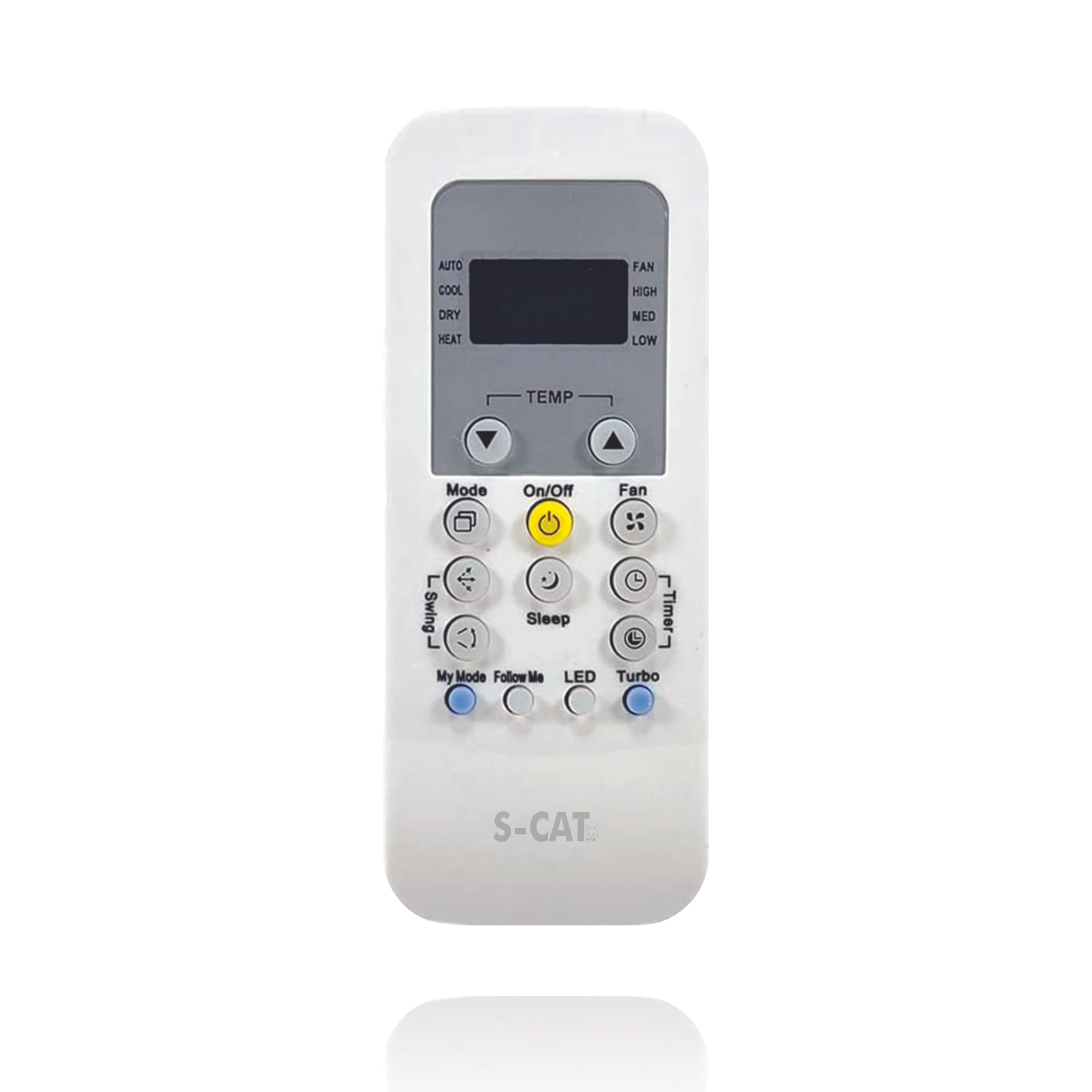 S-CAT Compatible with Carrier AC Remote Control Model Original RG56/BGEF (No Backlight) 148A Suitable for 1 1.5 2 Ton Split & Window AC (Match Old Remote Exactly, for Any Issues Contact Helpline)