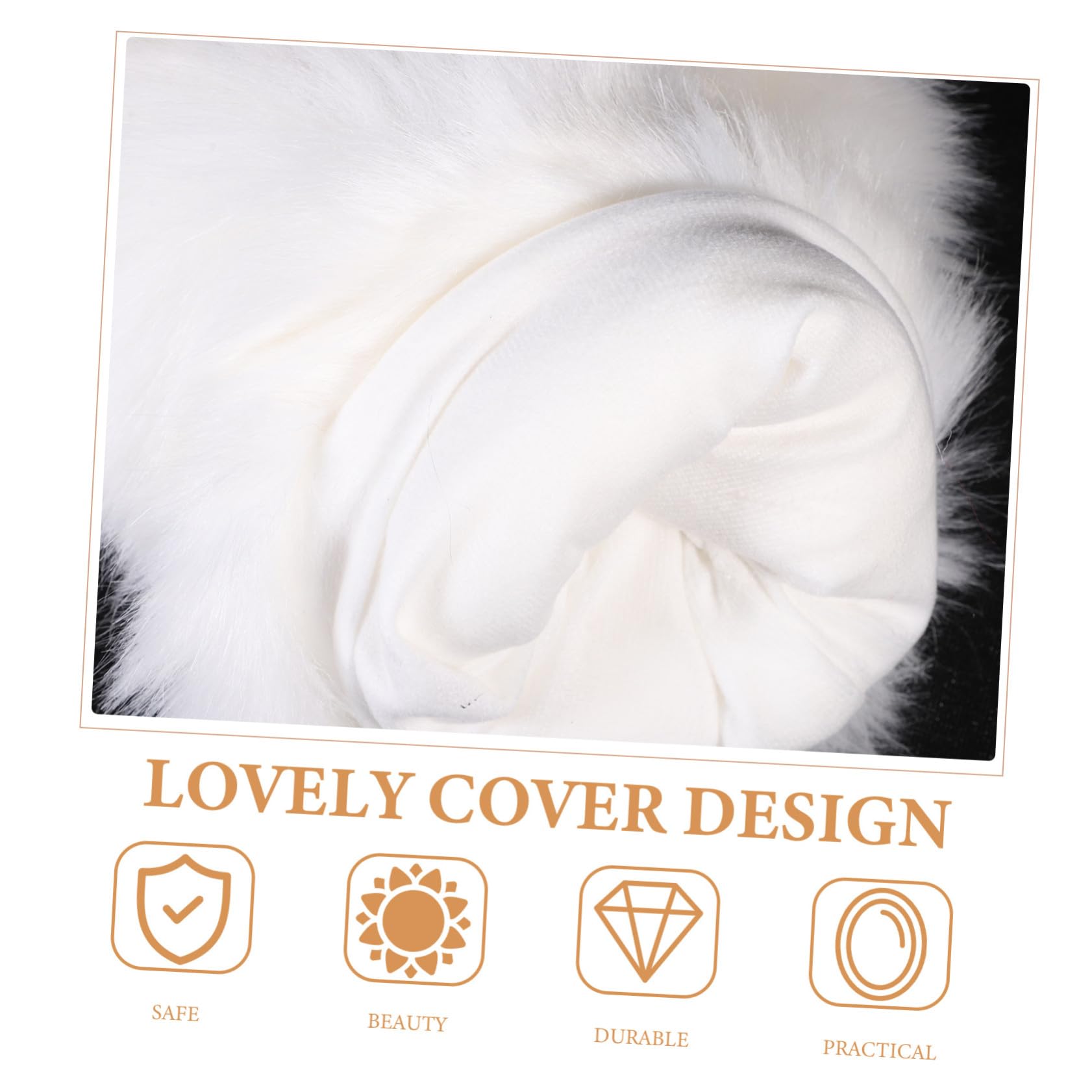 Calentador de Manos para Mujer de Piel Sintética de Color Claro, Resistente al Frío y Multifuncional como Almohada, Adecuado para Invierno y Bodas