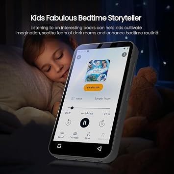 TIMMKOO 80GB Kids MP3 Player with Bluetooth, Parental Controls, Pre-Installed Spotify, Audible, 4 MP4 Player (Black)
