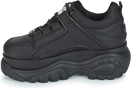 Amazon.com | Buffalo London Women's Low-Top Sneakers, Black, 8 | Boots Amazon.com | Buffalo London Women's Low-Top Sneakers, Black, 8 | Boots