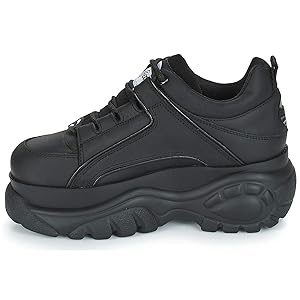 Amazon.com | Buffalo London Women's Low-Top Sneakers, Black