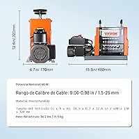 Vista 7 de VEVOR Máquina Peladora de Cables Eléctrica, Máquina Peladora de Cables Automática de 0.06''-0.98'', 60 W, Pelacables con Referencia de Profundidad