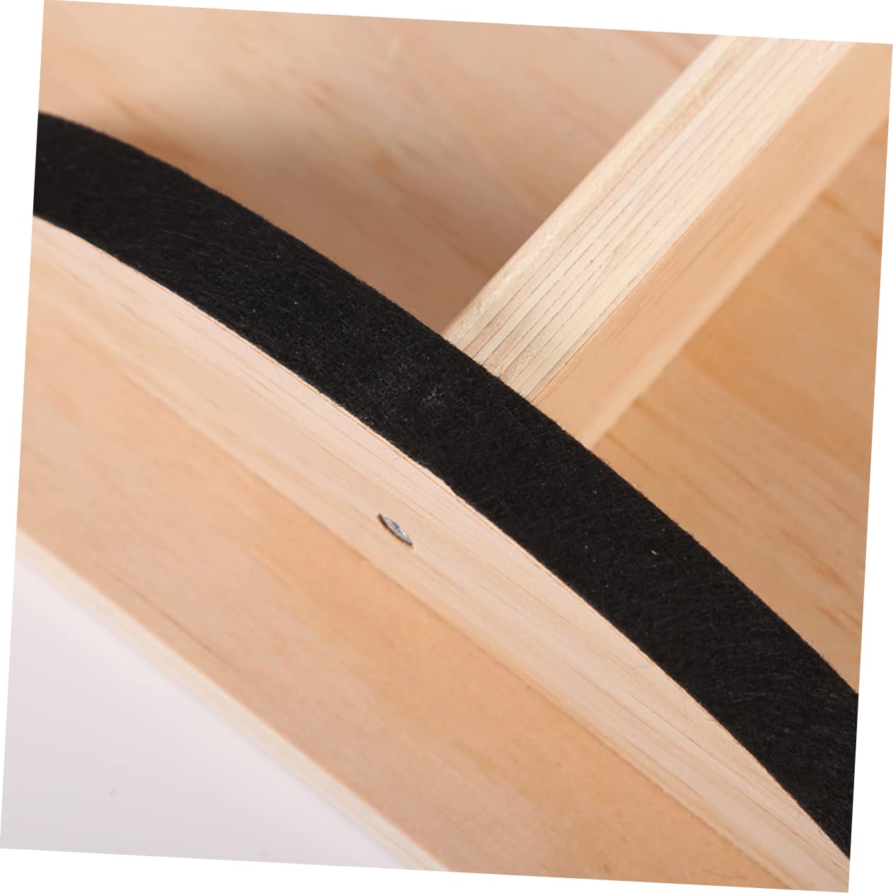 Abaodam Holzfarbe Wobbelboard Balancebrett Aus Holz Rutschfeste Stehplatte Wackelbrett Für Zuhause Balance-trainingsgerät Rechteckige Balanceplatte Fürs Büro