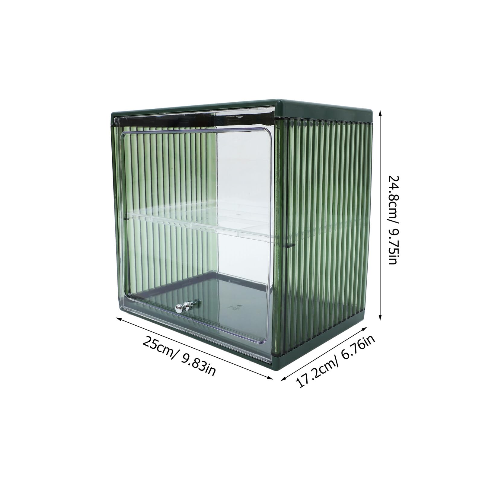 VILLCASE Scatola Porta Pane Trasparente Doppio Piano in Plastica Riutilizzabile Organizer Cucina Leggero e Resistente Contenitore Conservazione Pane per Banco Cucina