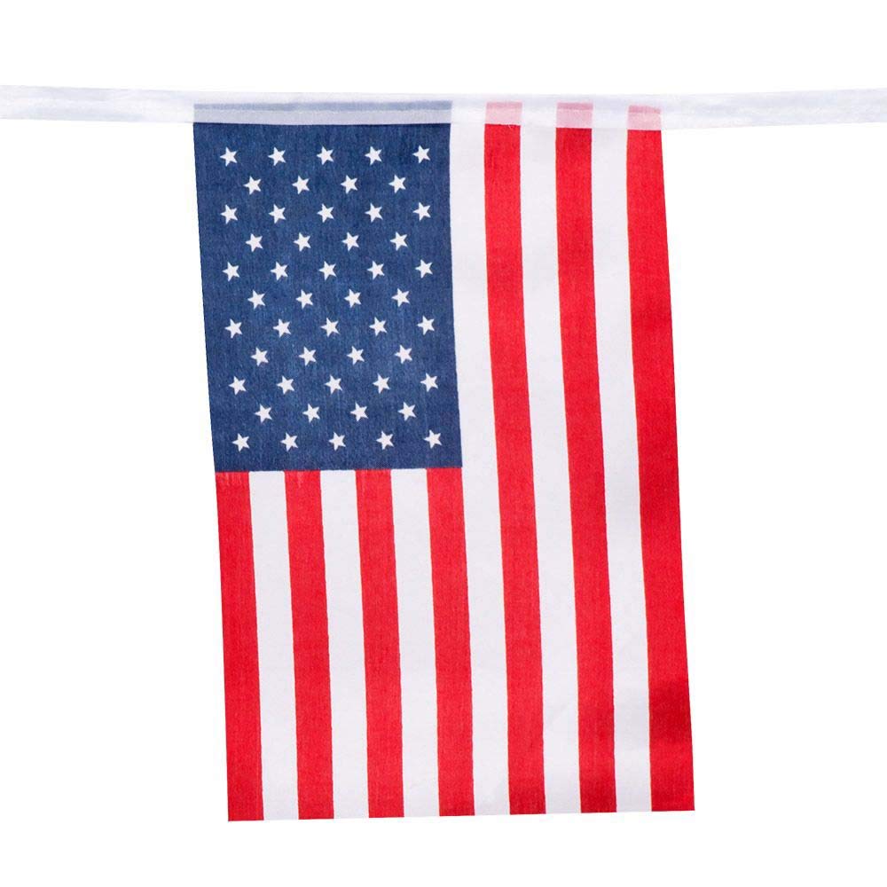 USA Flag Garland – 4 Meter Stars And Stripes Bunting For Patriotic Party Decor - View #2