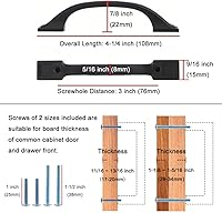 Vista 2 de KOOFIZO - Paquete de 10 tiradores de gabinete de cocina de latón antiguo de 3 pulgadas, manijas vintage de gabinete de latón, herrajes de gabinete