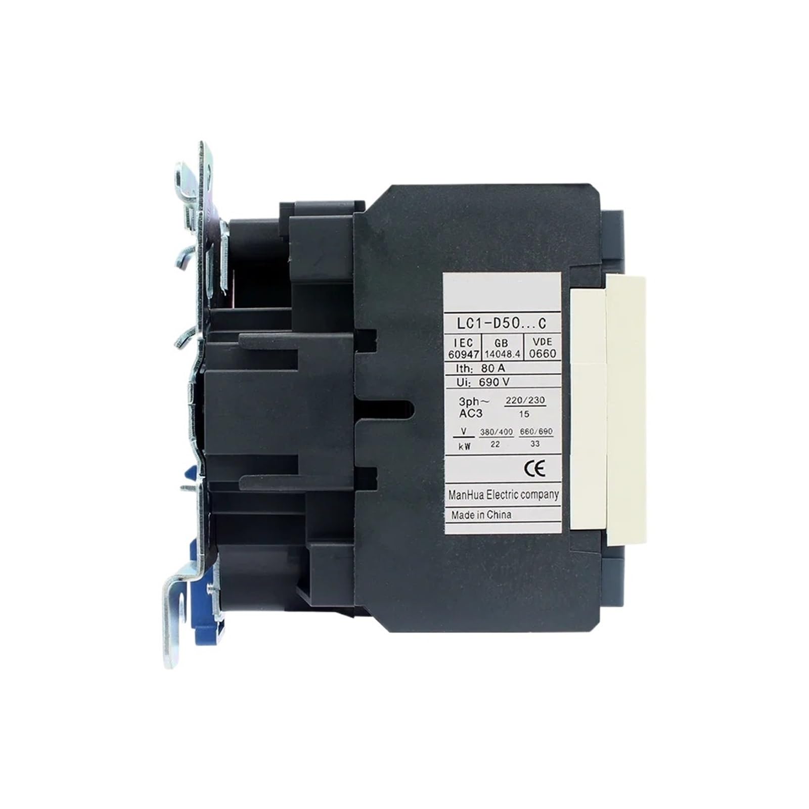 LC1-D50 Stycznik montowany na szynie, przemysłowy stycznik AC, 50 Hz, 220/230 V, 50 A