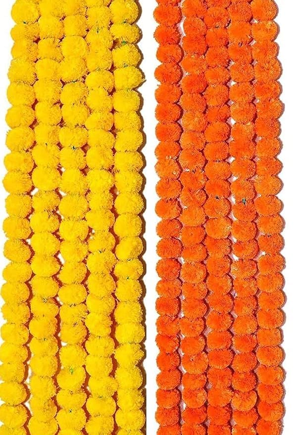 Shree Sawariya 10 Pcs Artificial Marigold Garland Mala Flower Genda Phool Long for Decoration, Home,Wedding, Festivals, Durga Pooja, Diwali, Ganesh Chaturthi 10Pcs (Green Marigold) (B0D6LTTV2R) Amazon Price History, Amazon Price Tracker