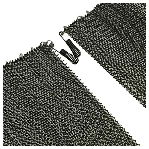 Fireplace Replacement Black Hanging Mesh Curtain Screens Two (2) Panels 22" High X 24" Wide with Pulls