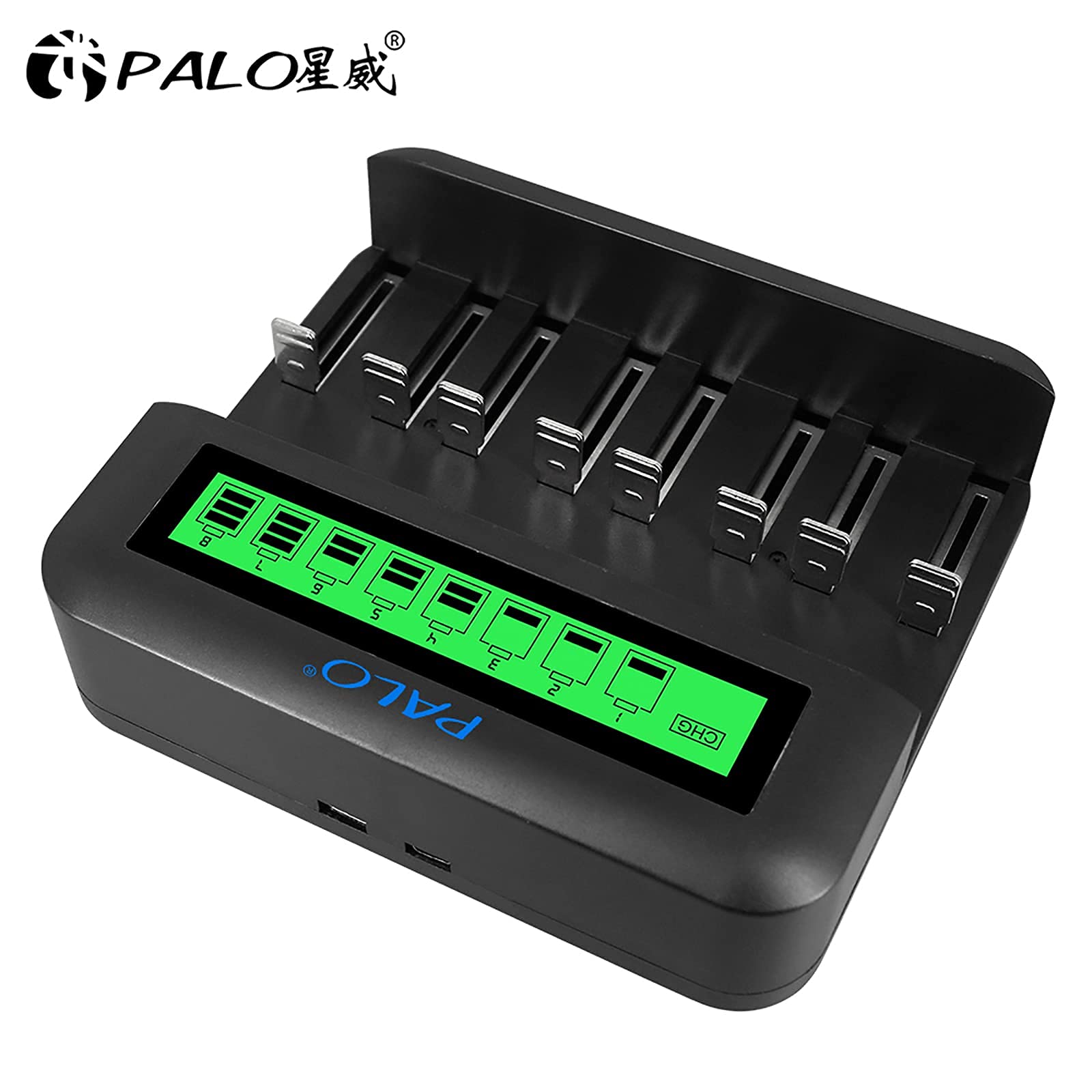 CITYORK Caricabatterie, adatto per batterie AA AAA C D NI-MH - ricarica rapida, rilevamento automatico, funzione di protezione da sovraccarico (l'aspetto può variare)