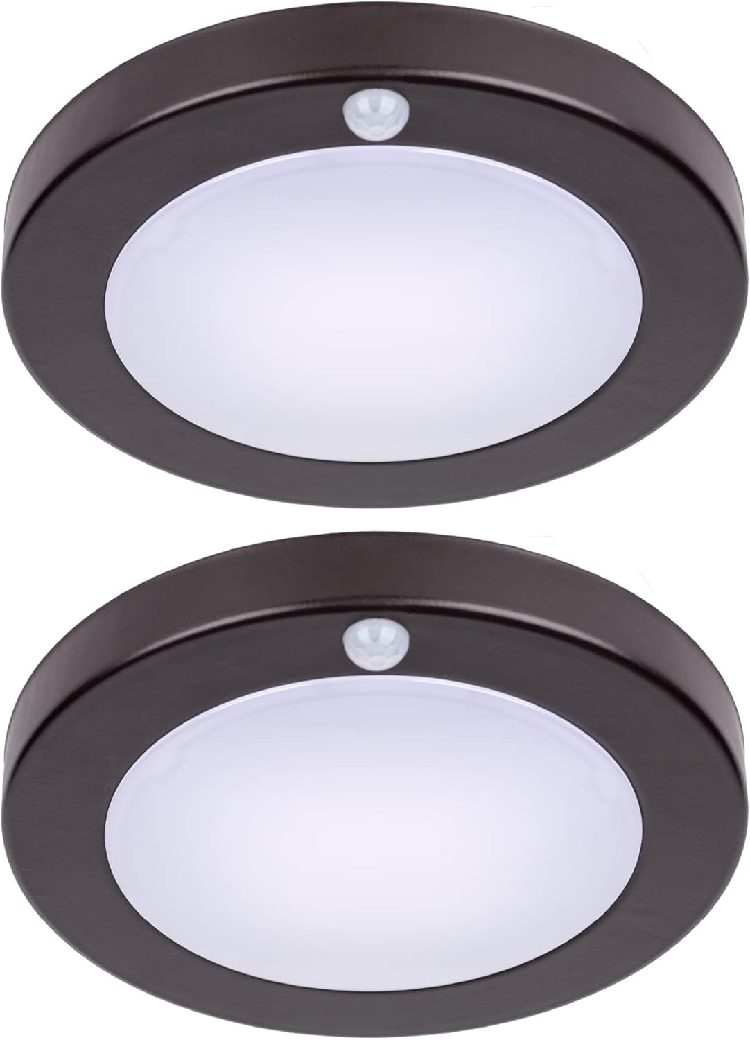 LIT-PaTH LED Flush Mount Ceiling Light, Closet Lighting Fixture with Motion Sensor, 10.5W, 700 Lumen, 6.2 Inch, Anti-Rust Galvanized Housing, Bronze Finish 5000K 2-Pack LIT-PaTH LED Flush Mount Ceiling Light, Closet Lighting Fixture with Motion Sensor, 10.5W, 700 Lumen, 6.2 Inch, Anti-Rust Galvanized Housing, Bronze Finish 5000K 2-Pack