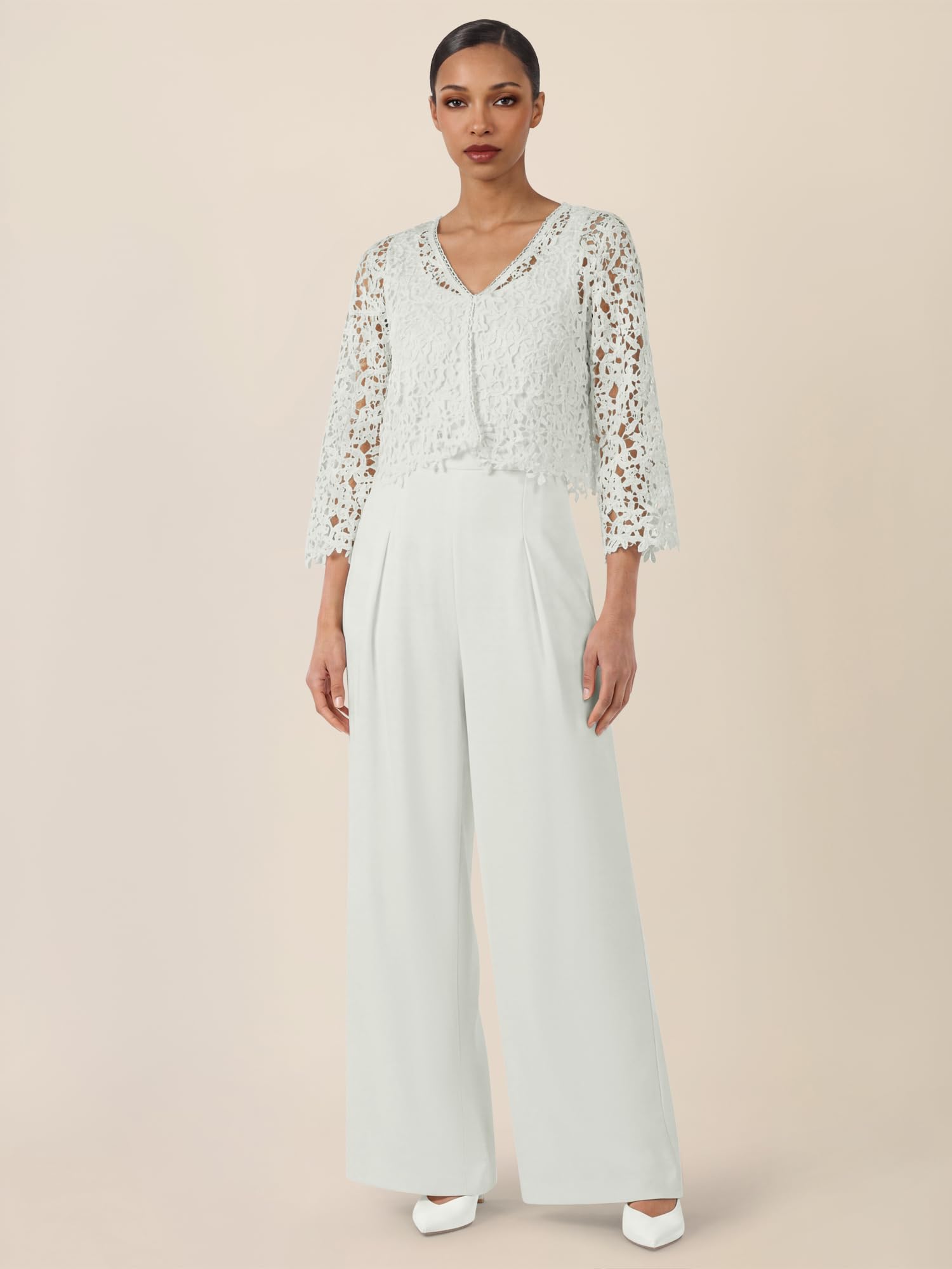 APART Fashion Damen Overall mit Spitzenjäckchen Overall mit Spitzenjäckchen