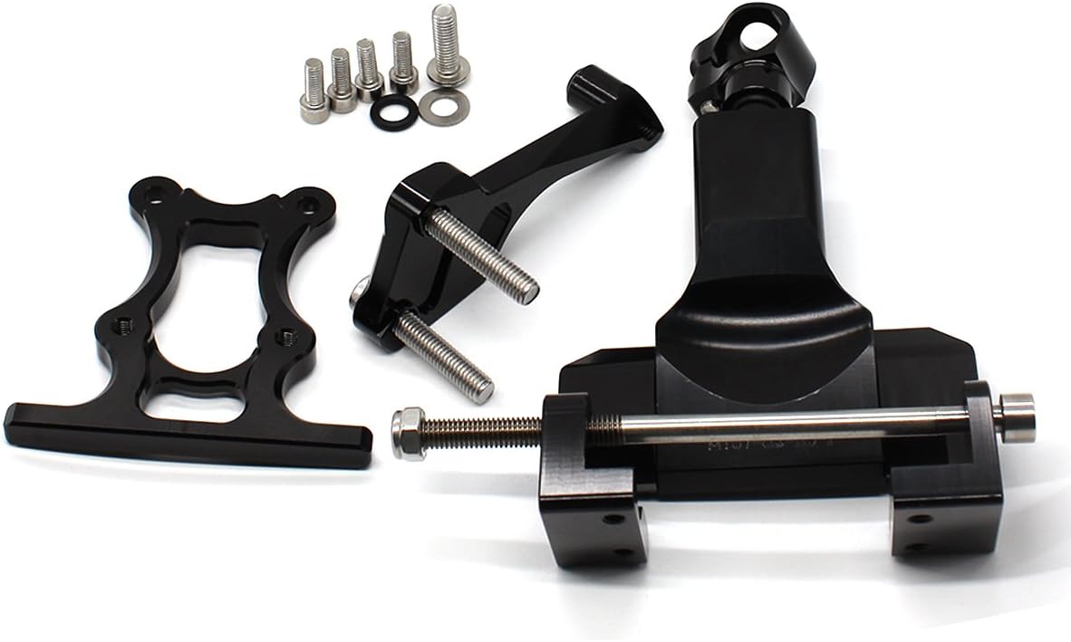 FXCNC Racing Motorcycle CNC Steering Damper Stabilizer Buffer Mounting Bracket Kit Compatible with MT07 FZ07 MT-07 FZ-07 2014-2019