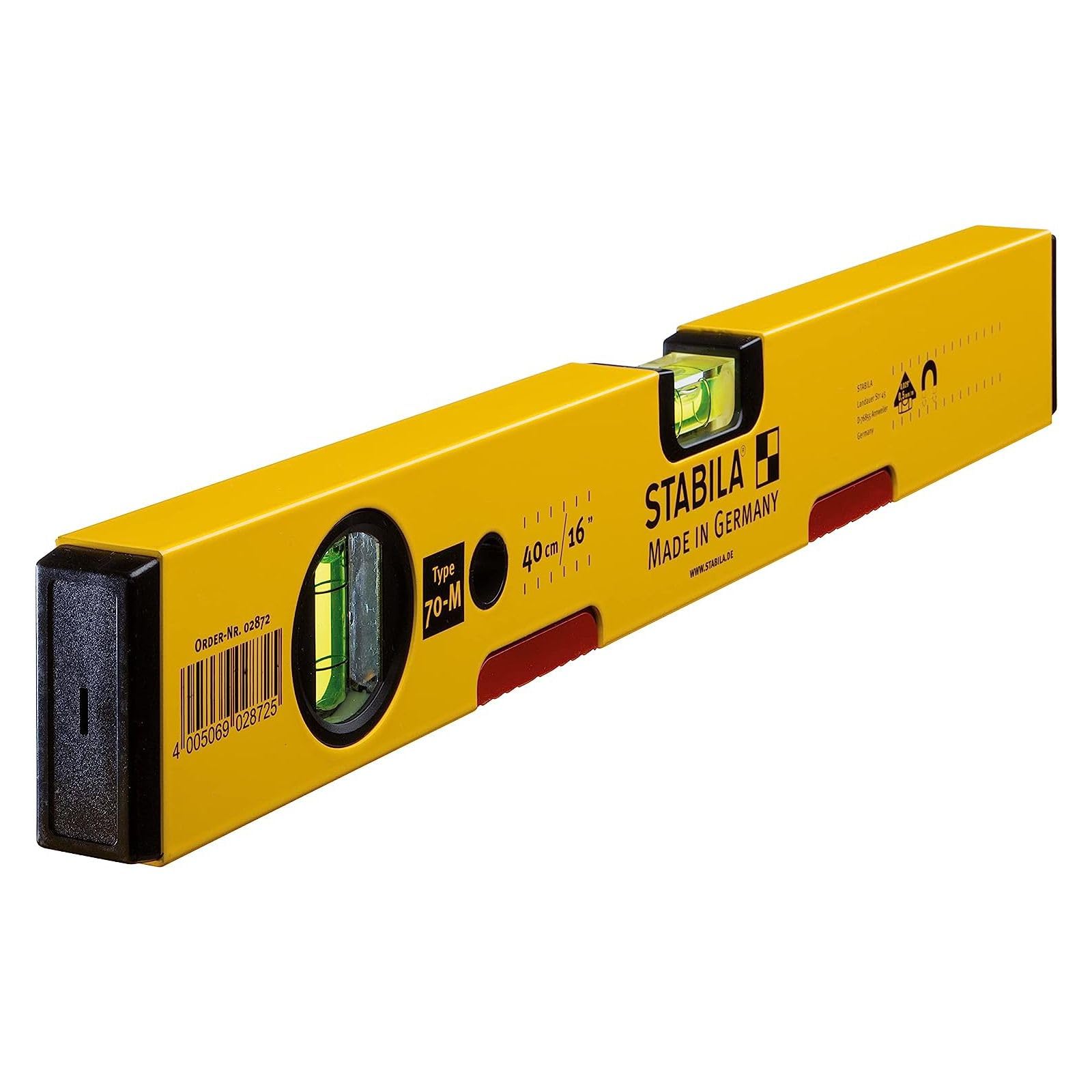 La zappa Livella a due fiale "70M" magnetica con profilo leggero in alluminio (100 cm - 4 magneti)