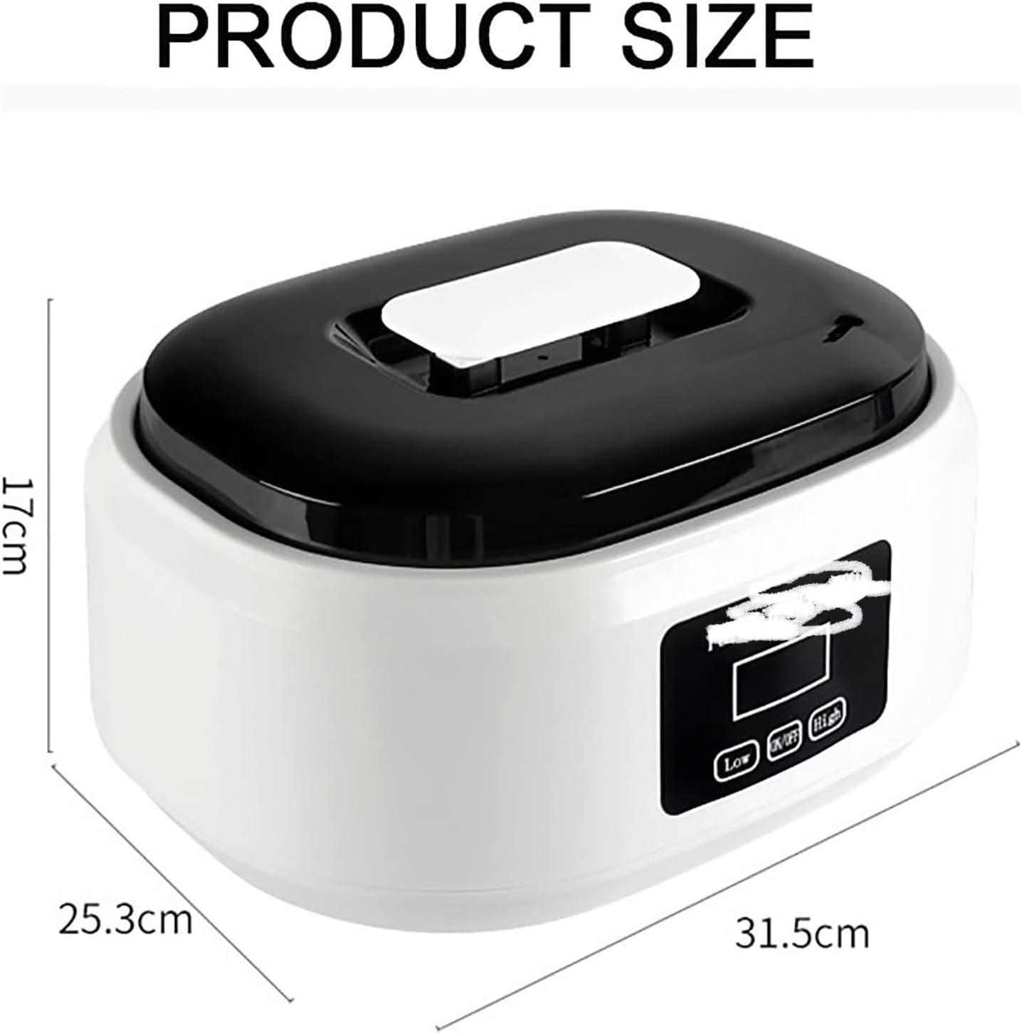 Hand and Foot Paraffin Bath, Moisturizing Skin/Relieving Fatigue, Two Temperature (75°C, 65°C), 3.4 Liter Capacity, for Beauty, Home, Smooth Skin,White (White)