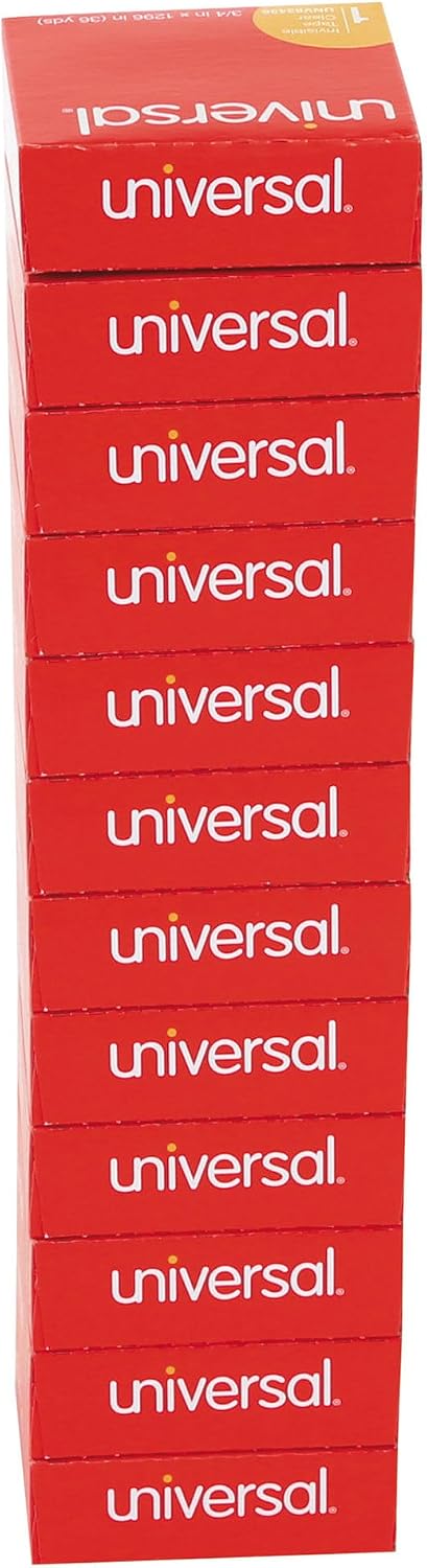 Universal UNV83436 0.75 in. x 36 yds. 1 in. Core Invisible Tape - Clear (1 Roll)