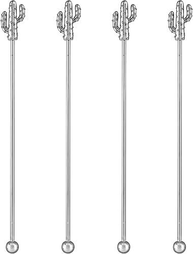 Vista 14 de UP ware Crab Swizzle Sticks, mango decorativo de aleación de zinc con agitador de acero inoxidable 18/8, agitadores de bebidas de cóctel