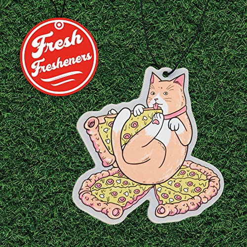 Image of 4 Pack Furry Friends Car Air Freshener Collection (Pizza Cat)