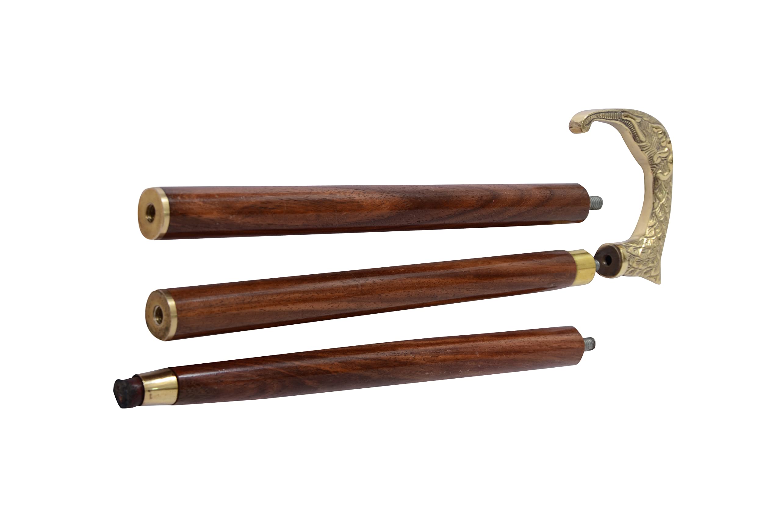 Alfiya Nautical Brass Elephant Walking Stick, Brown, 37 Inch - Image 3