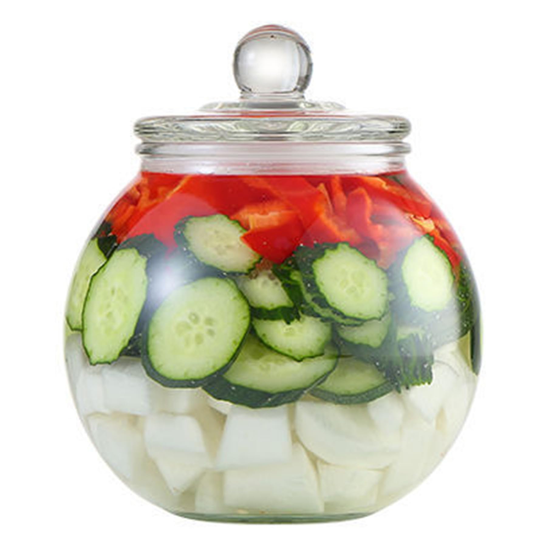 Takingup 2500Ml Fermentation Jar, Kimchi Jar Containers, Clear Glass Fermenting With Lid Large Pickling Jars, Fermentation Crock For Pickles Kimchi, Sauerkraut, Grains, Dried Fruits