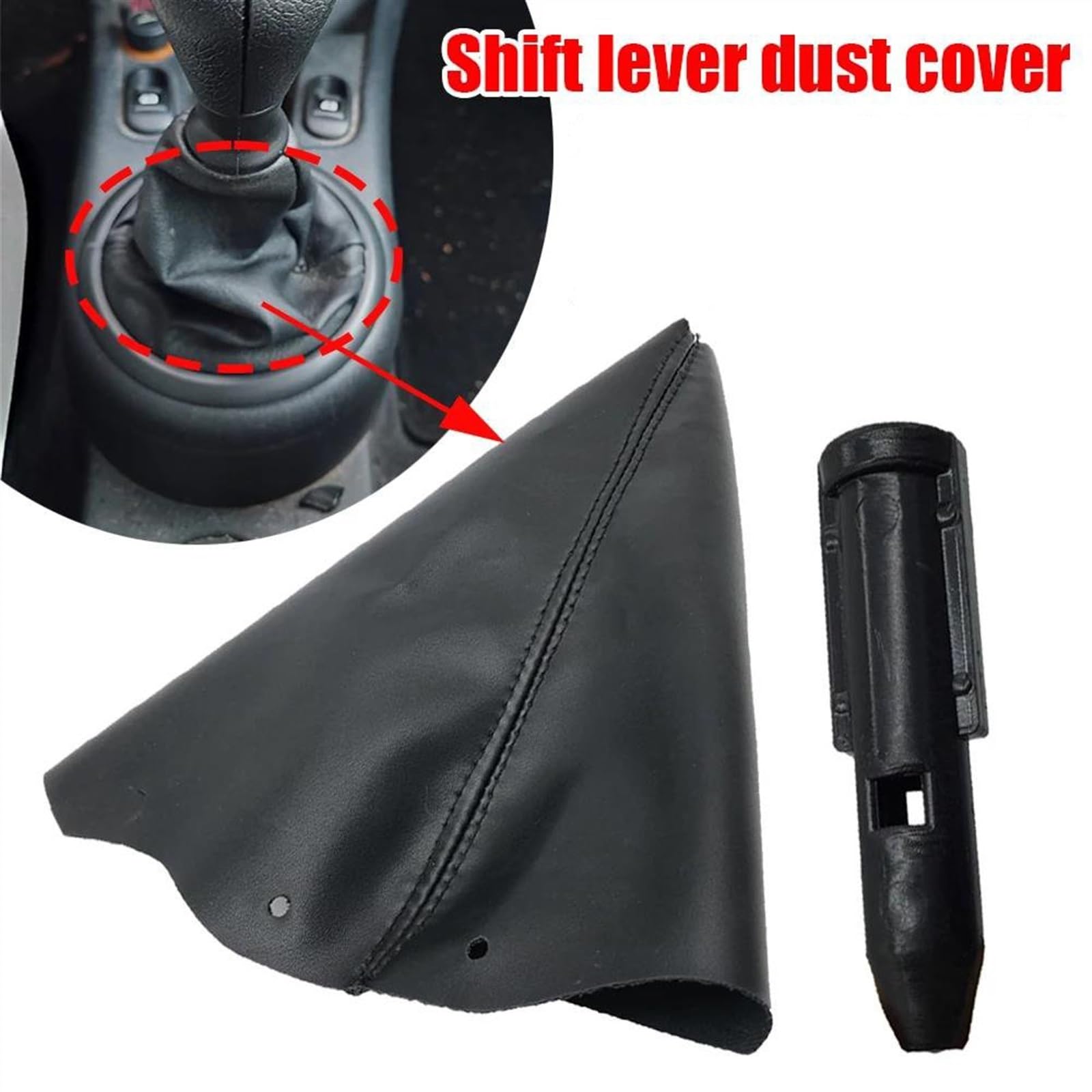 Eco Leder Zahnradknopf 5-Gang Schwarz EQUSS Schaltknäufe Kopatibel It Peugeot 106 206 306 406 806 107 207 Gear Bag