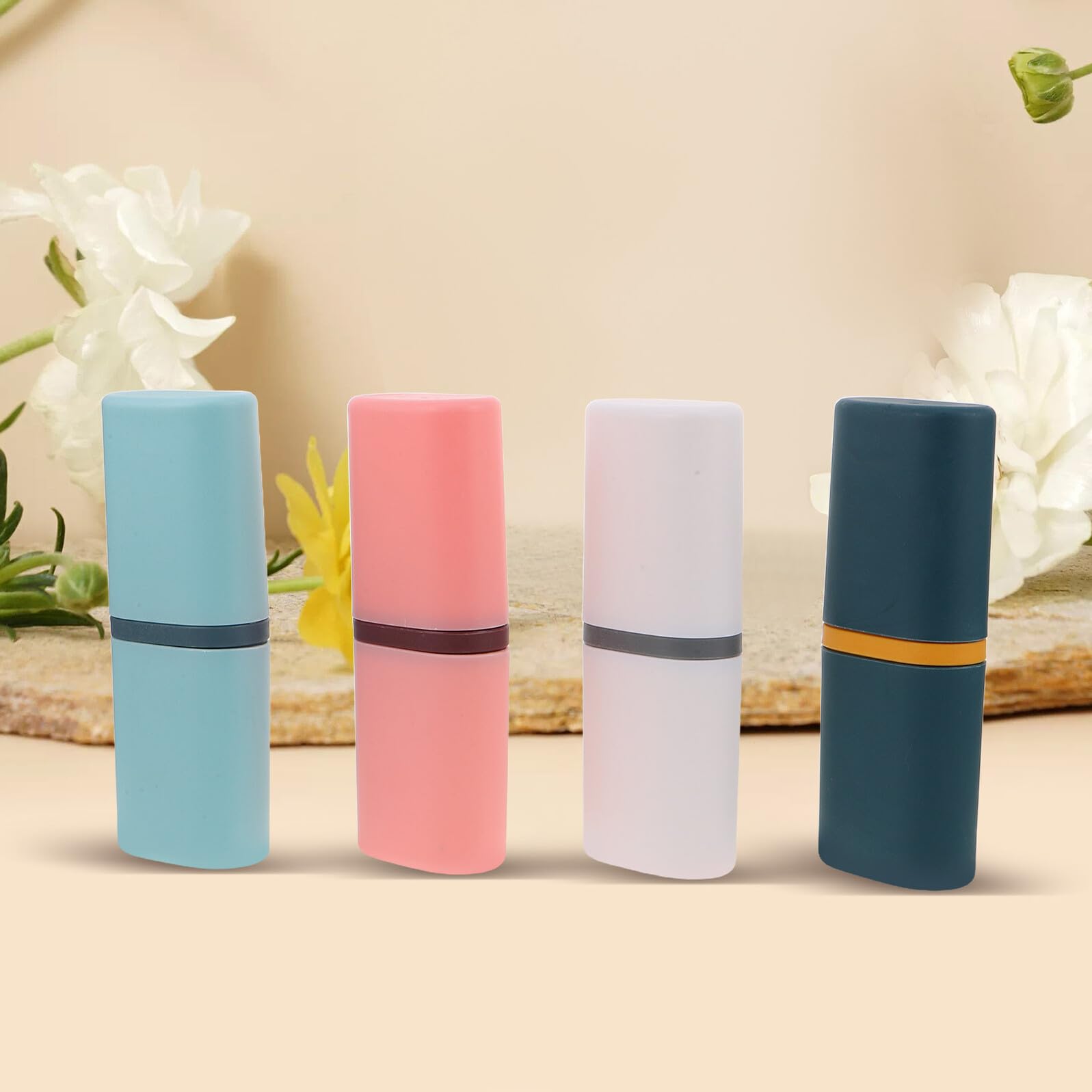 8 pezzi Porta Spazzolino da Viaggio con Custodia Contenitore per Dentifricio e Bicchiere Portatile Organizer Igienico in Plastica Robusta per Casa Campeggio Scuola e Business Trip