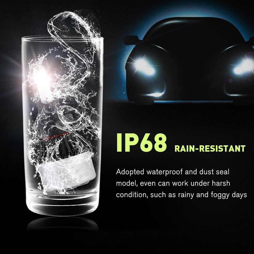 72W 9000LM H7 LED Phare pour Voiture Ampoules Lampe Feux Conversion Extérieur Imperméable 6500K 2 PCS