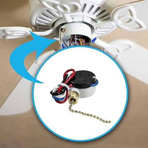 Miniatura 7 de HQRP Paquete de 2 interruptores de 3 velocidades de 4 cables compatibles con Hunter, Hampton Bay, Harbor Breeze, Westinghouse Ventilador de techo