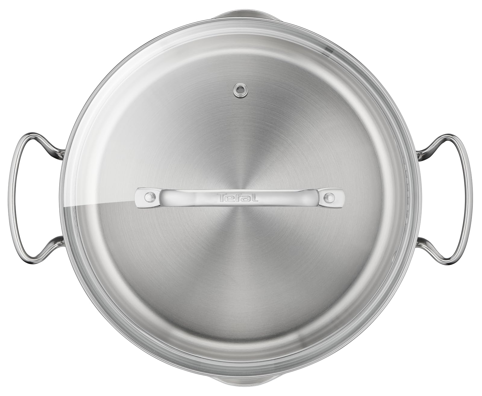 Tefal Duetto+ Kochtopf | Ø 24 cm | Alle Herdarten + induktionsgeeignet | einfache Reinigung in der Spülmaschine | Messskala | Glasdeckel zum Abgießen | 5 Liter Fassungsvermögen | Edelstahl