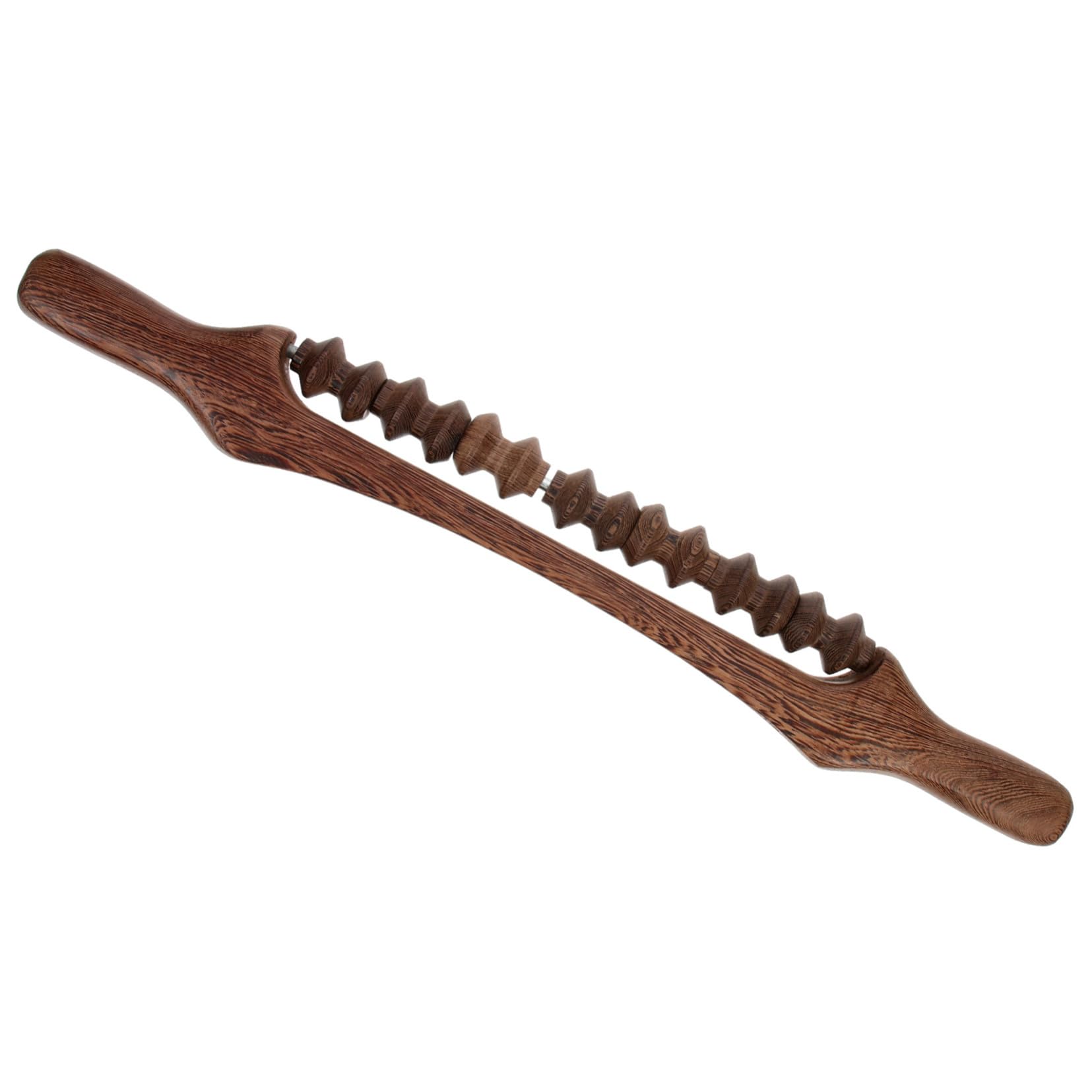 Masajeador Corporal Portátil de Madera Rodillo, Diseño de Rueda