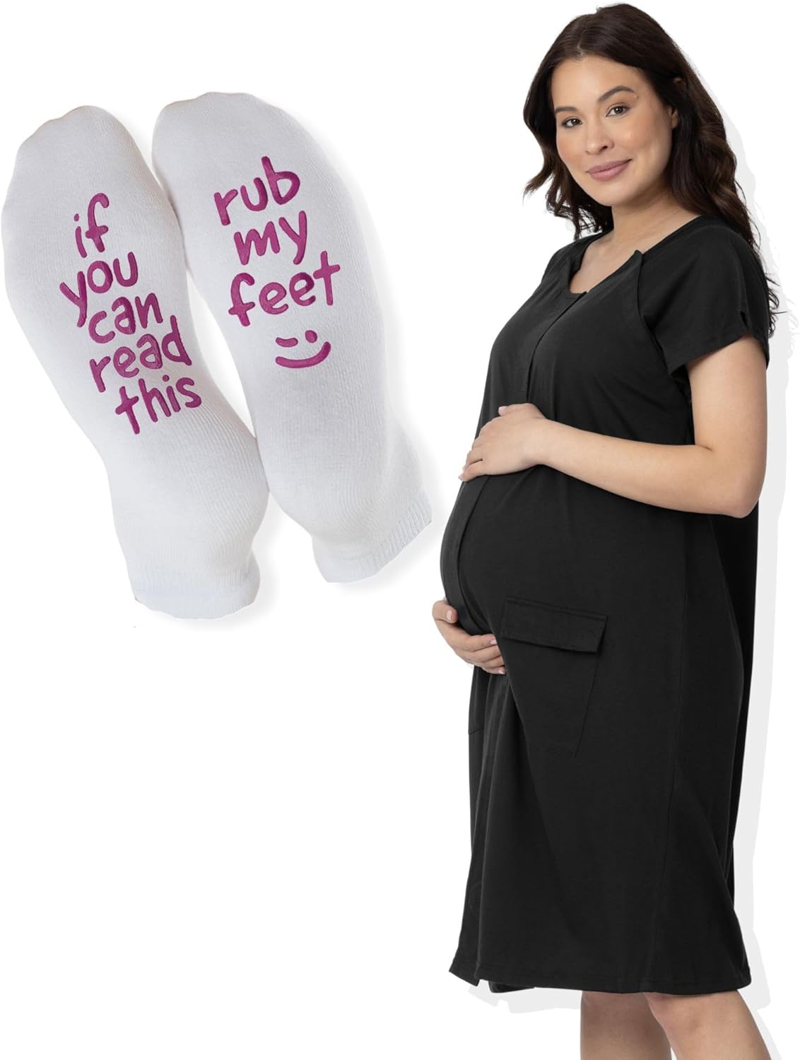 Kindred Bravely Labor Delivery Gown Black, XL-XXL Poland Ubuy