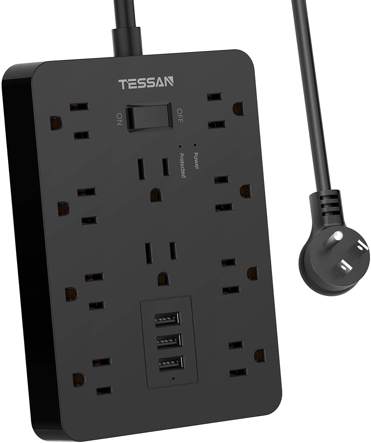 School and Dorm Room Essentials Surge Protector Power Strip Wall