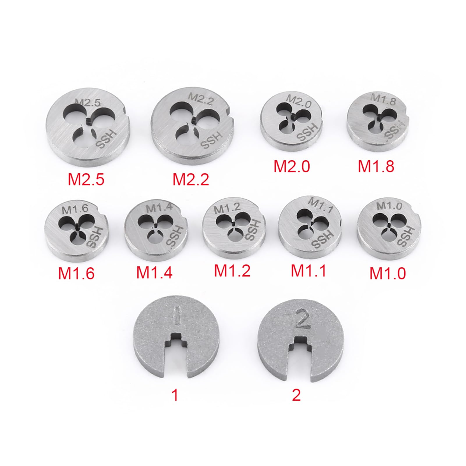 Generic Juego Duradero de 30 Piezas de Machos de Roscar y Troqueles, Kit de Herramientas Manuales de Roscado Eficiente para Trabajos de Corte de Precisión, Ideal para Fabricación de Máquinas