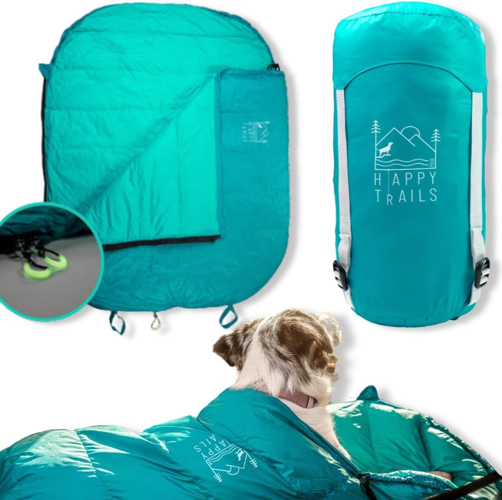 Packable Ultralight Dog Sleeping Bag for Hiking & Travel (Large)