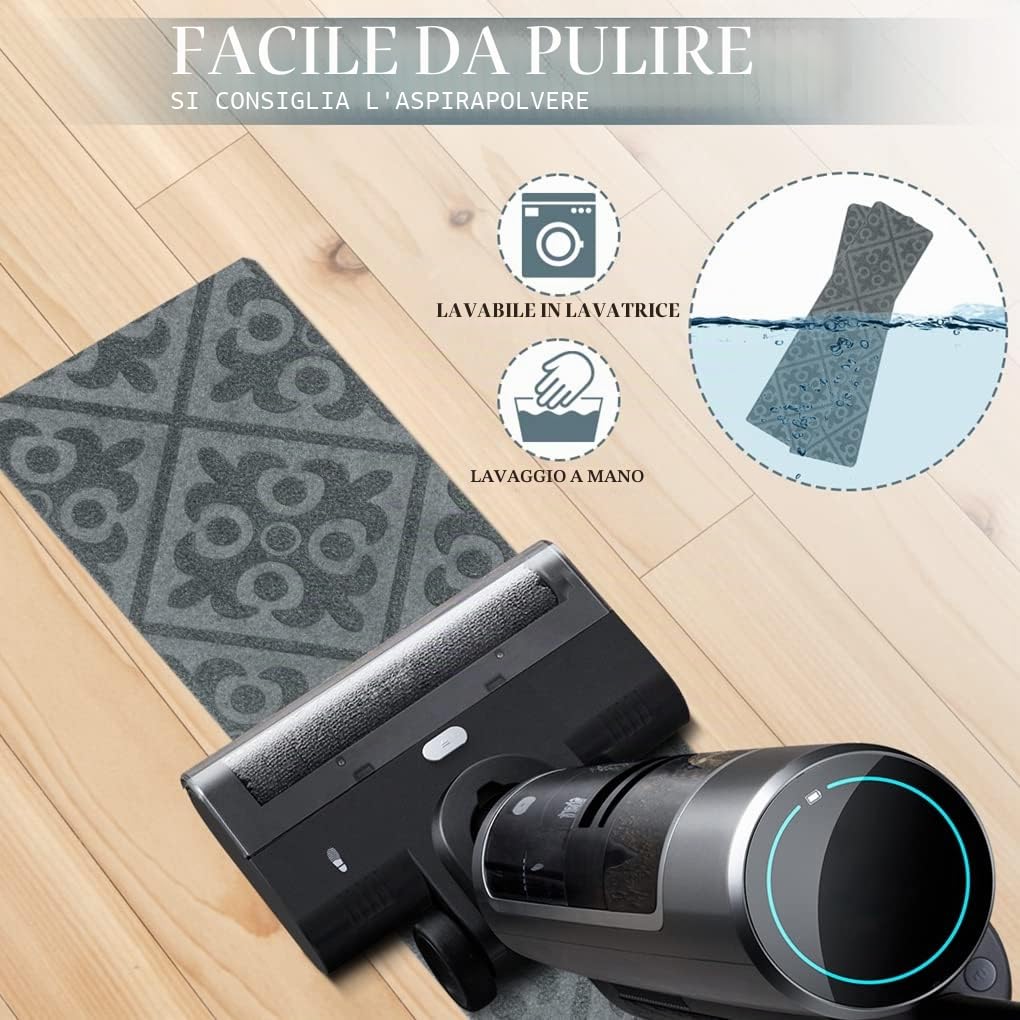 Arthome Tappeti per Scale 15 Pezzi 20x76cm per Gradini Legno, Tappetini Antiscivolo Sicurezza per animali domestici, anziani e bambini, Adesivi Antiscivolo per Moquette (Grigio Goffrato)