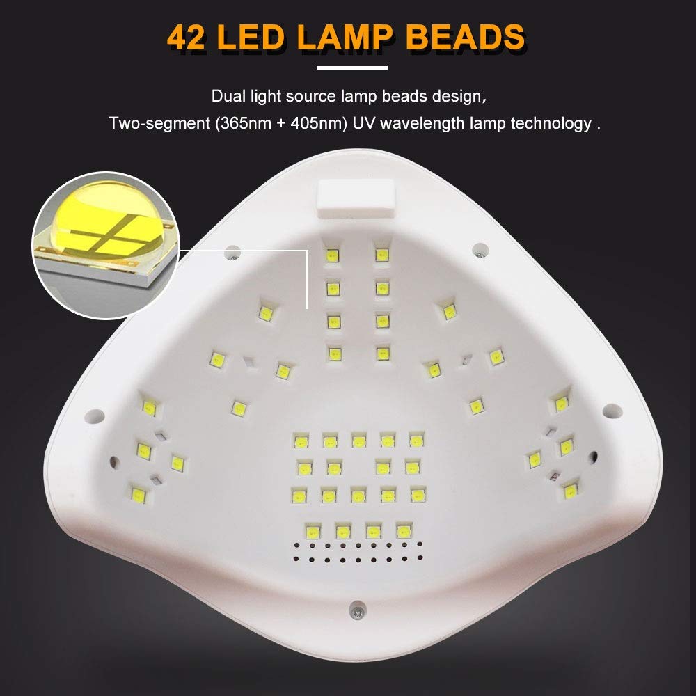 Lámpara de 120 W, lámpara LED para uñas de alta potencia para uñas, todos los esmaltes de gel, secador de uñas, Sensor automático, luz LED solar, herramientas de manicura para decoración de u
