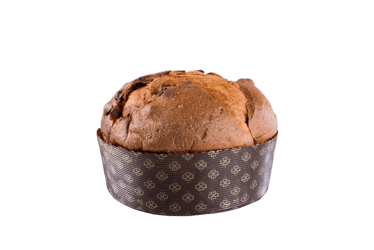 Tesori Di Sicilia Panettone Artigianale Tradizionale con Uvetta e Canditi incartato a mano, Panettone a lievitazione Naturale con Lievito Madre 1Kg, Idea regalo Natale