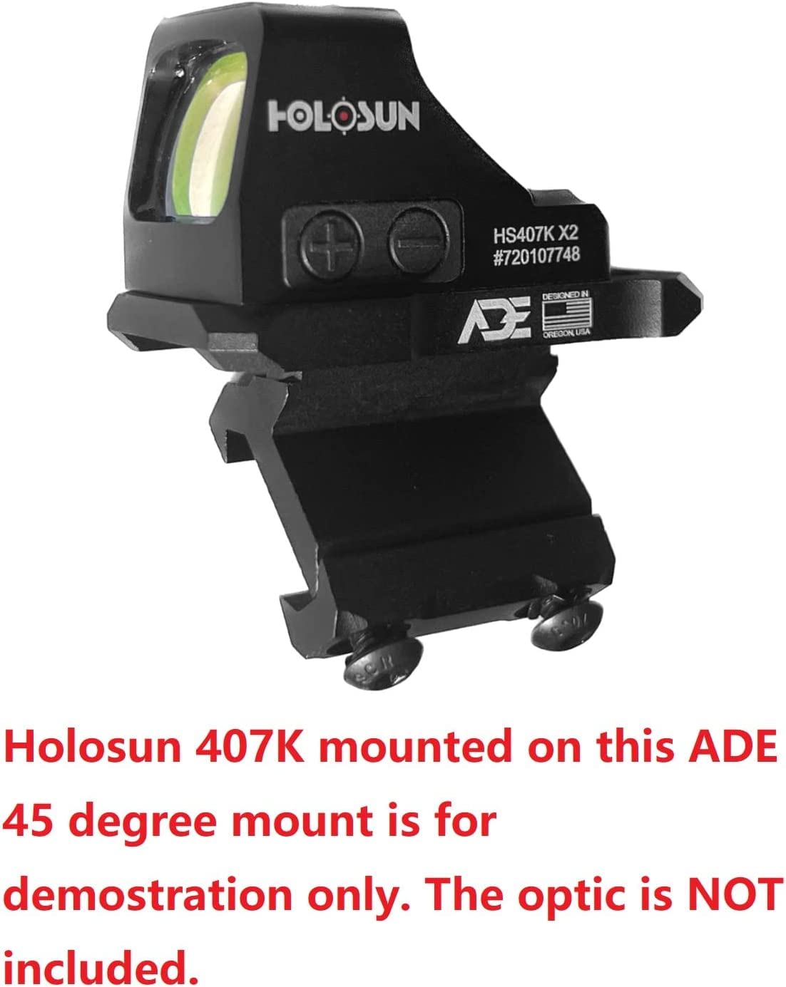 ADE Offset Angled Universal Red-Dot Sight Mount Compatible With Vortex Venom, Burris Fastfire, Meopta, Docter, Insight, Trijicon RMR/SRO, Shield RMS/RMSC, Leopold Deltapoint Pro, Sig Saure Romeo Romeo