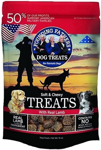 Miniatura 9 de Founding Fathers Golosinas suaves y masticables para perros, cordero, 16 onzas