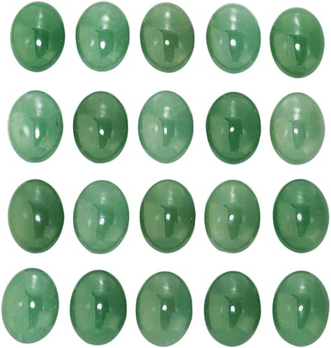 mookaitedecor 12pcs Oval Cabujón Piedra Preciosa CAB Flatback Stone para la fabricación de joyas