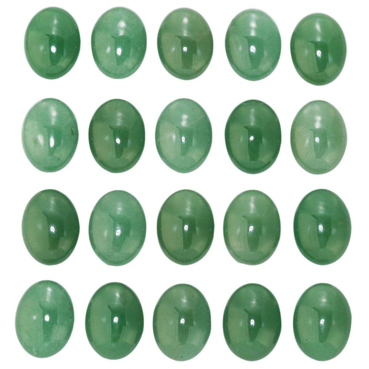 mookaitedecor12pcs Oval Cabochon Gemstone CAB Flatback Stone for Jewelry Making