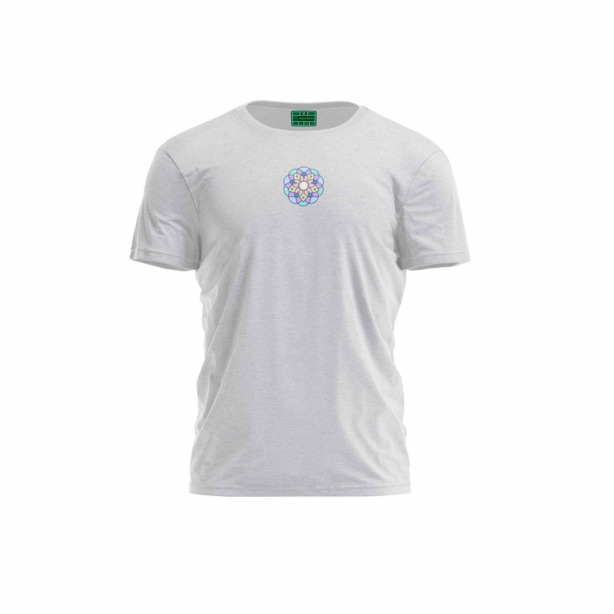 Bona Basics, Digitally Printed, Men's Basic T-Shirt,%70 Cotton%30 Polyester, Grey, Casual, Men's Tops, Size: XL
