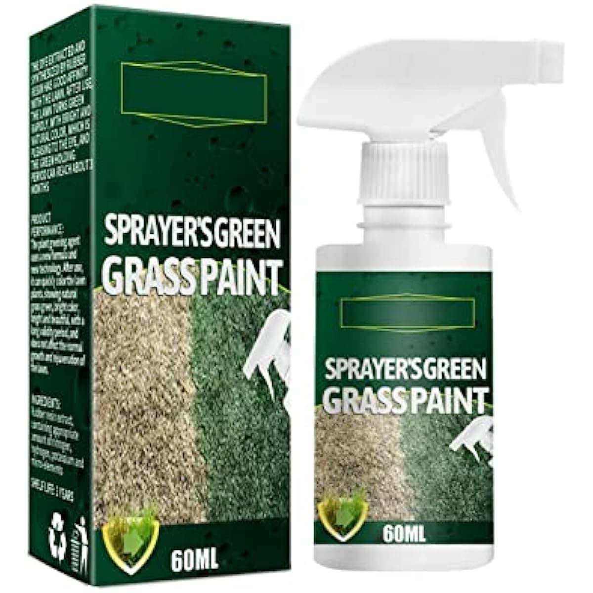 Xuyuehengqdd 2Pcs Green Grass Paint For Lawn,Turf Paint Sprayer,Liquid Lawn Paint,for Artificial Lawn Garden