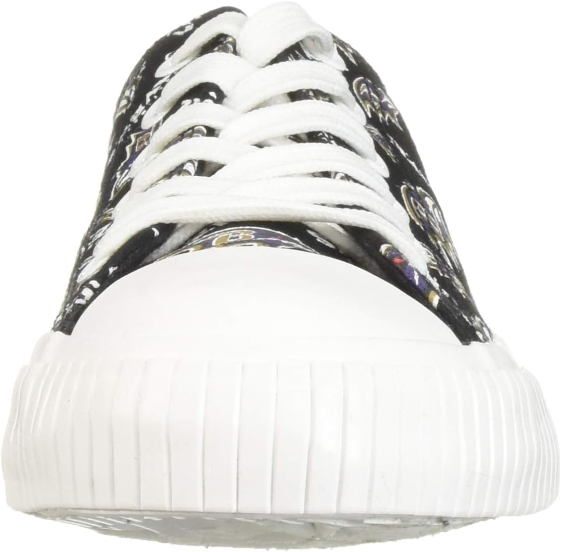 FOCO Baltimore Ravens NFL Womens Low Top Repeat Print Canvas Shoes - 8 - Image 2