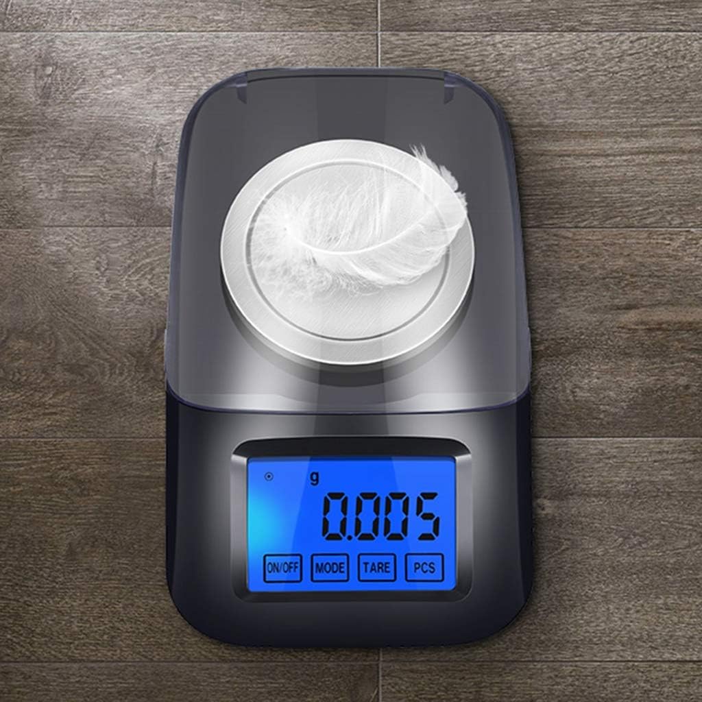 Digital Jewelry Scales Mini Pocket Scales 50 0.001G High Precision Weighing Scales Tare Function Precision Balance for Laboratory,