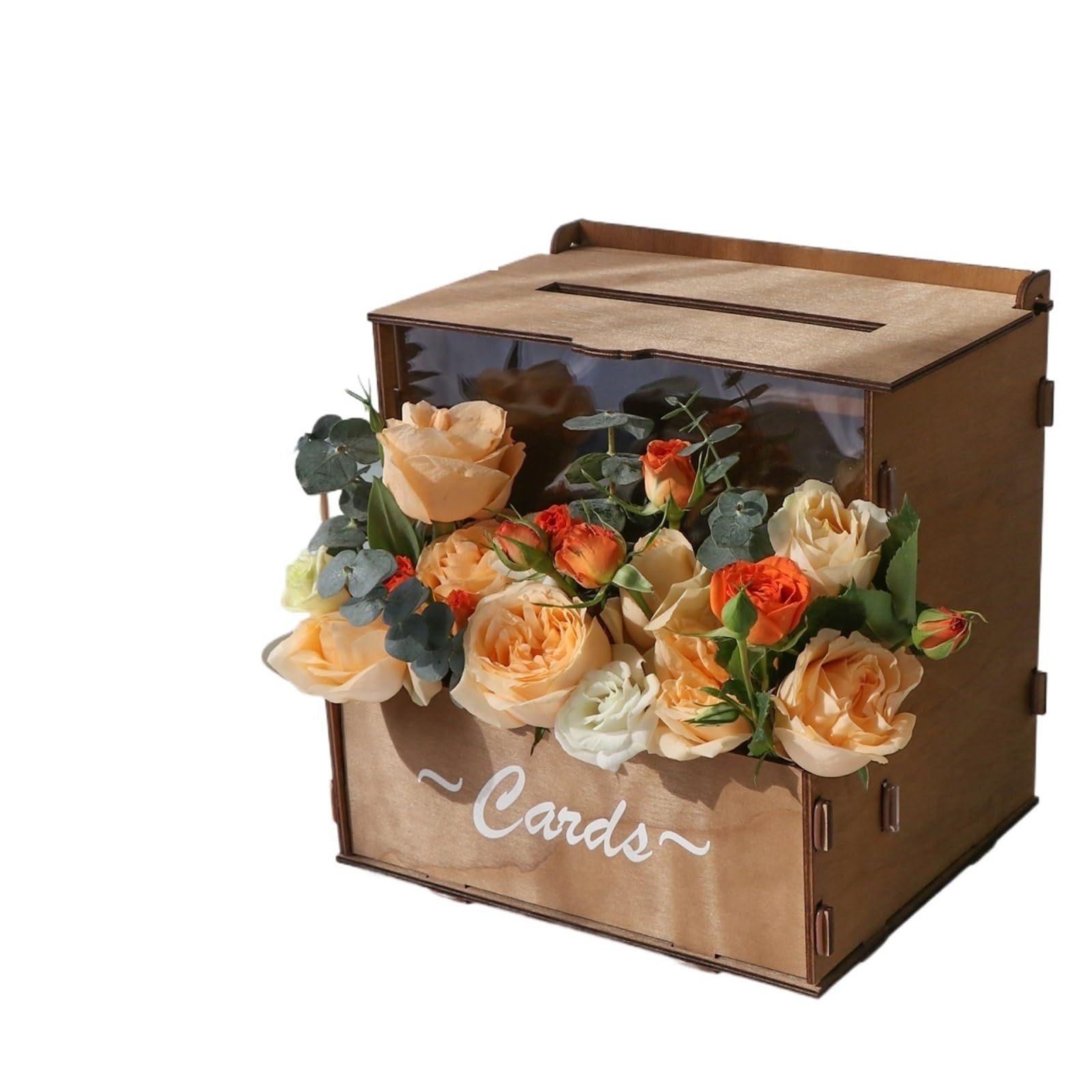 Hochzeitskartenbox Holz Hochzeitskartenbox mit Blumenkasten für Empfang Hochzeitsdeko Muttertag