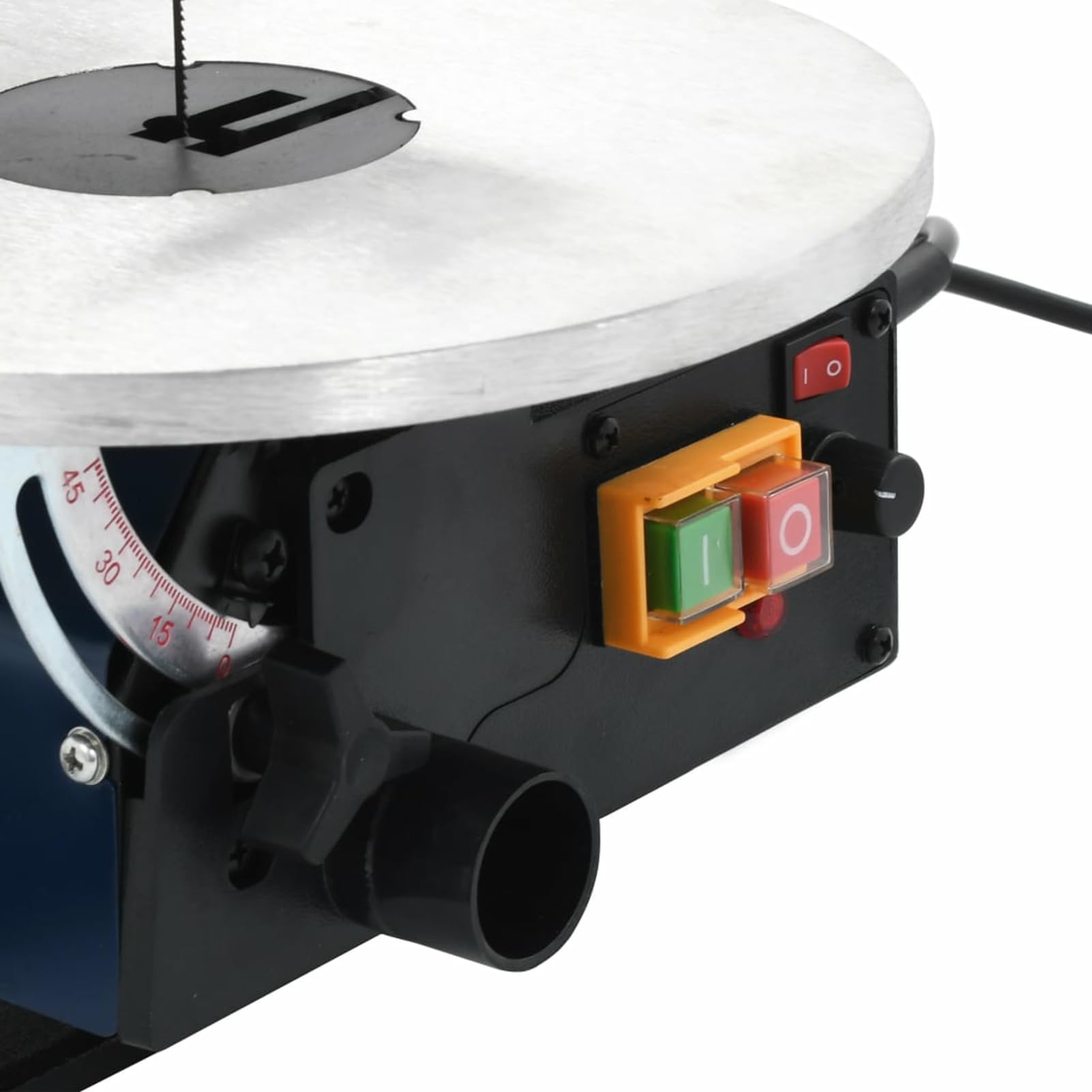 Sierra de calar eléctrica con pedal y luz125 W, ShGaxin Sierra De Calar, Caladora, Sierra De Mesa Para Madera, Mesa De Corte Para Madera